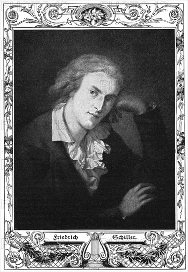 Friedrich Schiller, German poet, philosopher, historian, and dramatist, (1900). Artist: Unknown