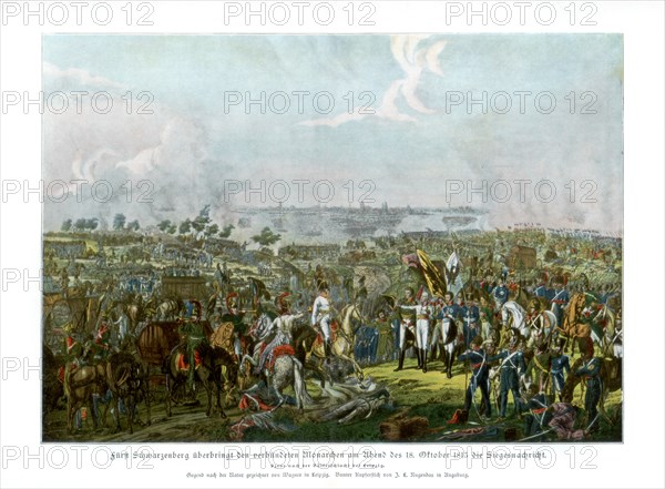 The Battle of the Nations at Leipzig, Germany, 18 October 1813 (1900). Artist: Unknown