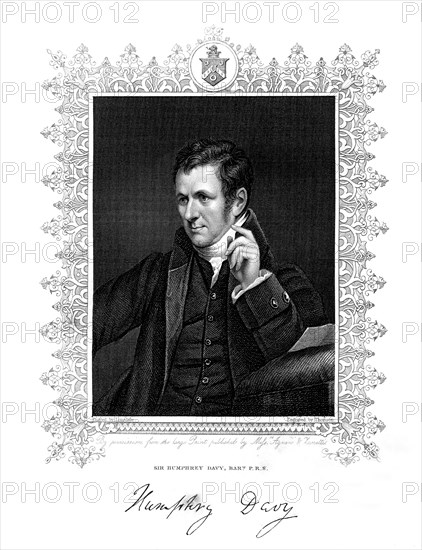 Sir Humphry Davy, Cornish chemist and physicist, 19th century.Artist: Thomson