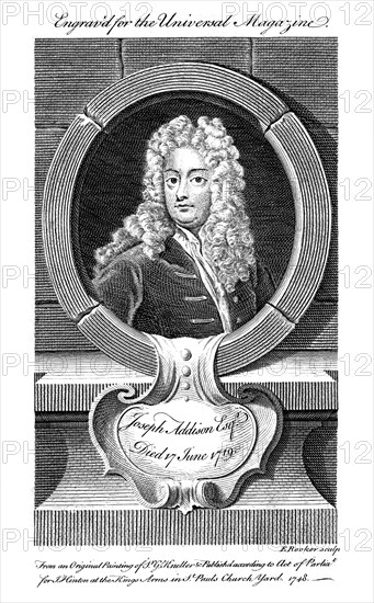 Joseph Addison, English politician and writer, (19th Century). Artist: Unknown