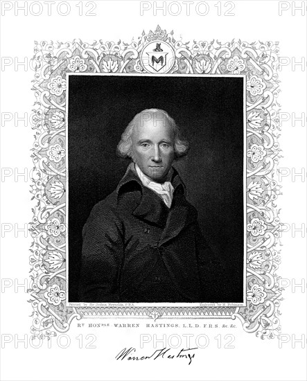 Warren Hastings, English administrator in India, 19th century. Creator: H Robinson.