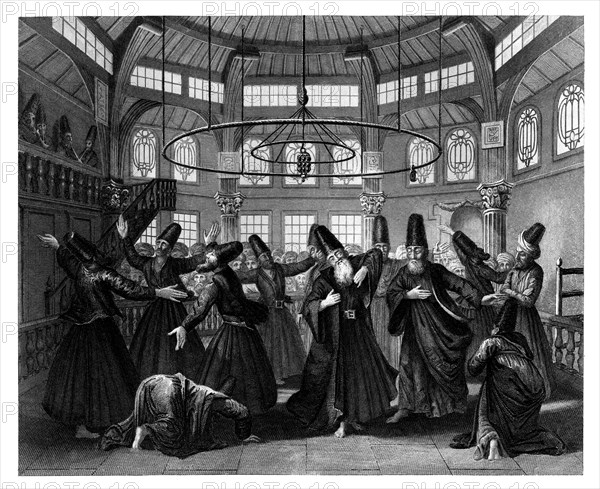 The Dance of Dervishes, c1870.Artist: W Forrest