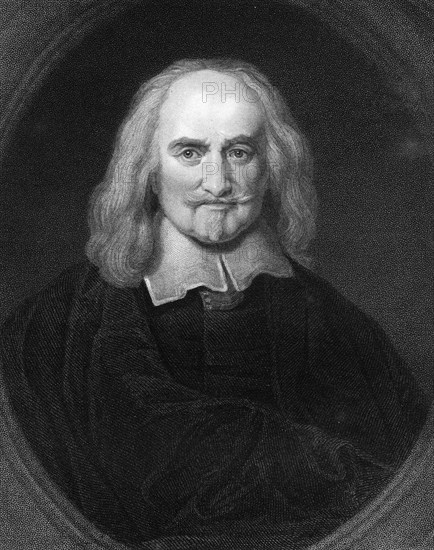 Thomas Hobbes, 17th century English philosopher, (1836).Artist: James Posselwhite