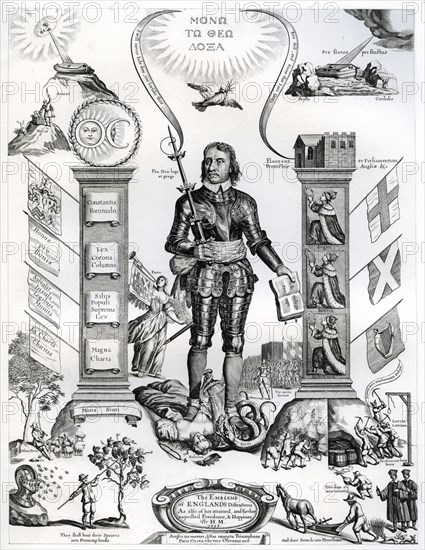 'The Embleme of England's Distractions', 1658, (1899).  Creator: Unknown.