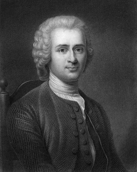 Jean-Jacques Rousseau, 18th century French political philosopher, (1836).Artist: Robert Hart