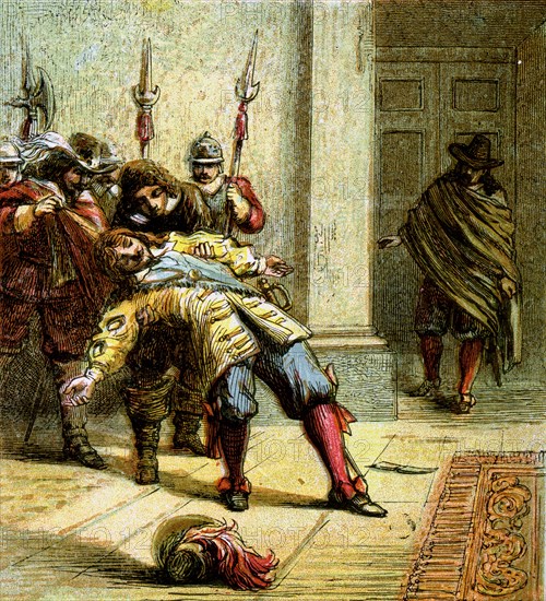 'The Murder Of Buckingham', 1628, (c1850). Artist: Unknown