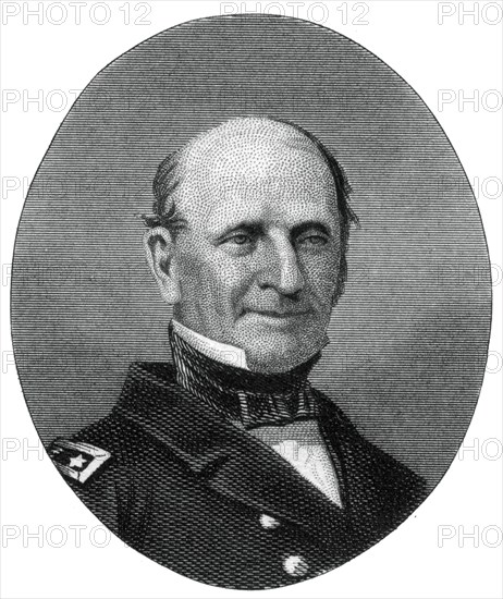 Silas Horton Stringham, admiral in the United States Navy, 1862-1867.Artist: J Rogers
