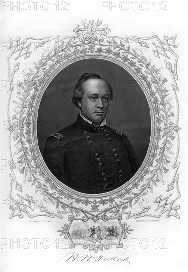 General Henry Wager Halleck, senior Union Army commander, 1862-1867.Artist: G Stodart