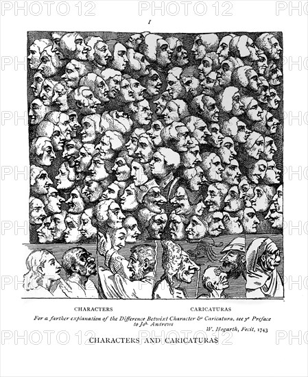 'Characters and Caricaturas', 1743. Artist: William Hogarth