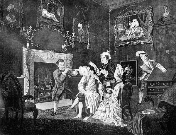 'A Gentleman's Dressing Room', 1771.Artist: J Golder