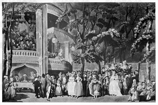 'Vauxhall Gardens', 1795.Artist: Thomas Rowlandson