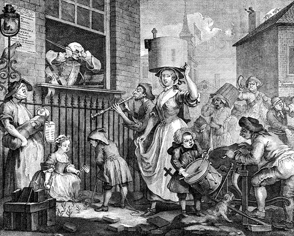 'The Enraged Musician', 1741. Artist: William Hogarth