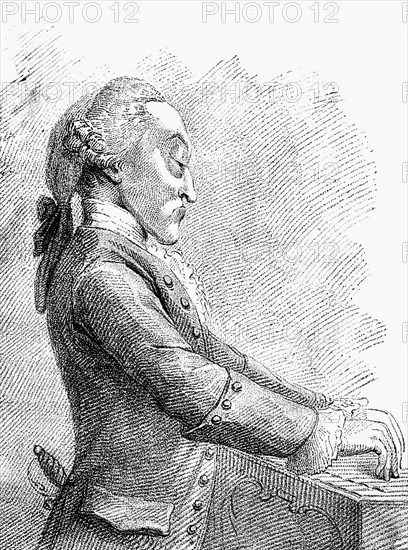 'Dr Arne', 1782.Artist: Francesco Bartolozzi