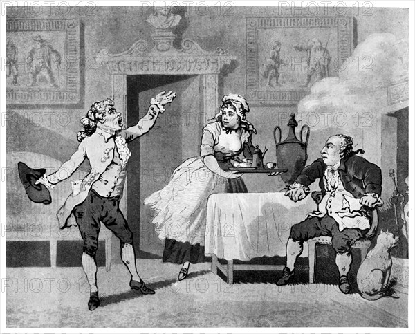 'Actor reciting to a manager', late 18th century.Artist: Thomas Rowlandson