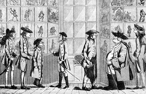 'The Macaroni Print Shop', 1772. Artist: Unknown