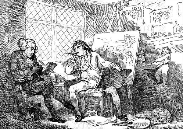 'The Historian animating the mind of a young painter', 1784.Artist: Thomas Rowlandson