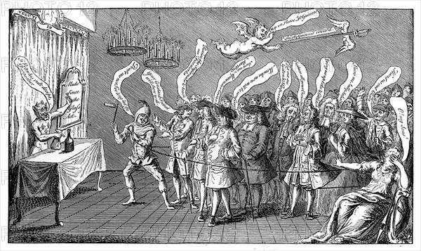 'The Magician or Bottle Cungerer. English Credulity: or, Ye're all Bottled', 1749. Artist: Unknown
