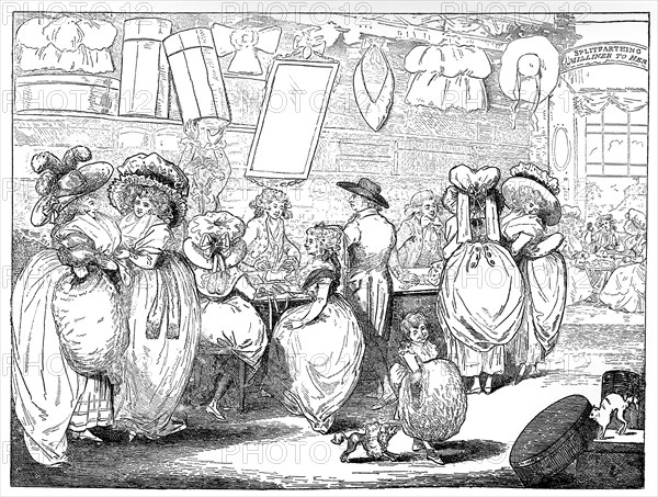 'A Milliner's Shop', 1787. Artist: Unknown