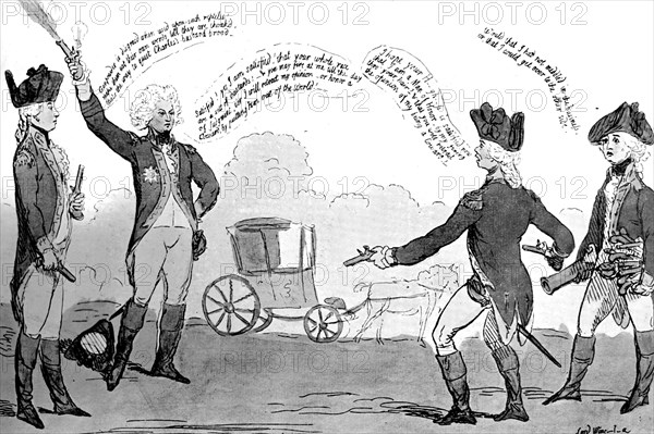 'A Prince and a Poltroon', 1789. Artist: Unknown