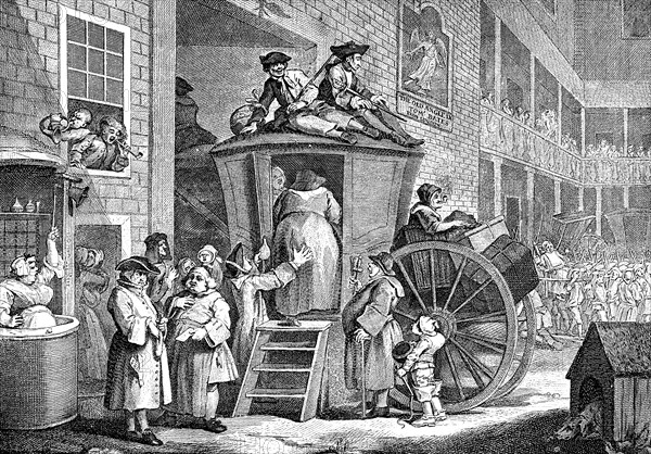 'The Stage Coach or Country Inn Yard', 1747. Artist: William Hogarth