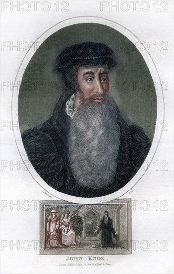 'John Knox', Scottish religious reformer, 1812.Artist: J Chapman