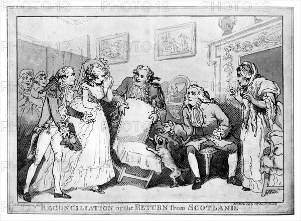 'Reconciliation or the Return from Scotland', late 18th century. Artist: Unknown