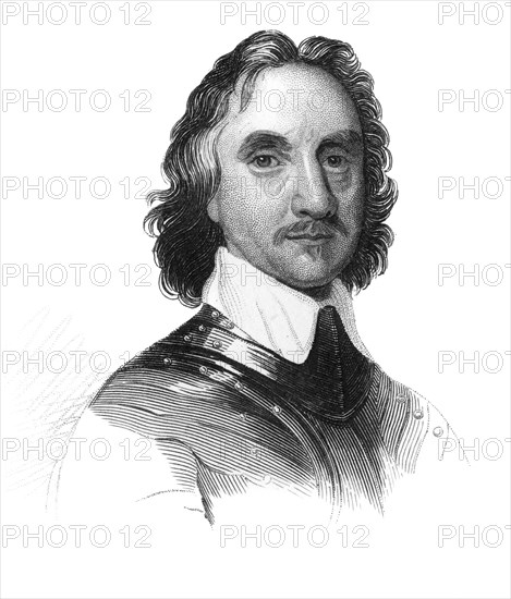 Oliver Cromwell, 17th century English soldier and statesman, (c1850). Artist: Unknown