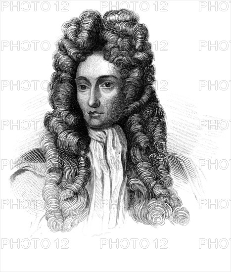 Robert Boyle, 17th century Irish natural philosopher, (c1850). Artist: Unknown