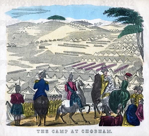 'The Camp at Chobham', 19th century. Artist: Unknown