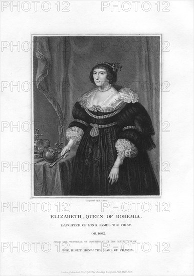 Elizabeth, Electress Palatine and Queen of Bohemia, (1834).Artist: Henry Thomas Ryall