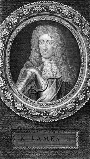 King James II of England, (18th century).Artist: George Vertue