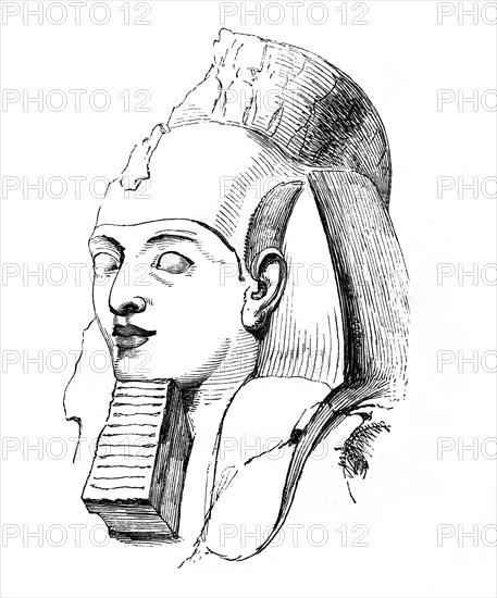 Head of Rameses, 1848. Artist: Unknown