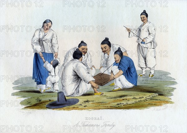 'Koorai, a Fisherman's Family', 1848.Artist: J Bull