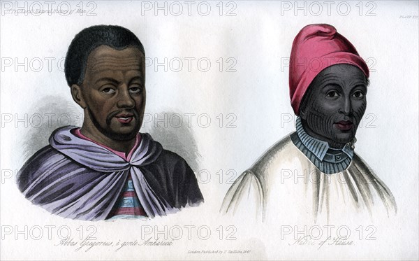 Abbas Gregorius and a native of Hausa, 1848. Artist: Unknown