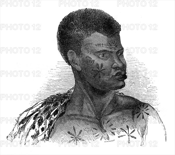 Native of Mozambique, 1848.Artist: Ebenezer Landells