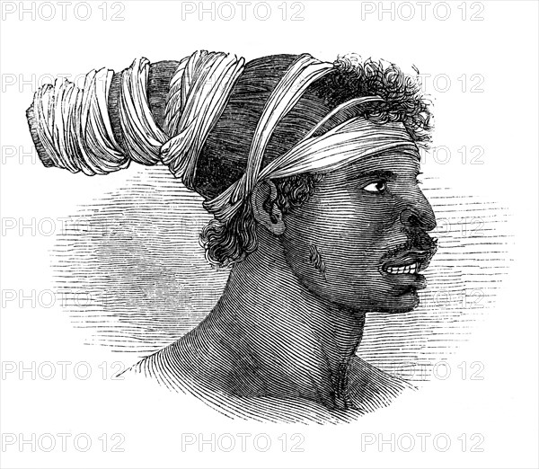 A native Australian, 1848. Artist: Unknown