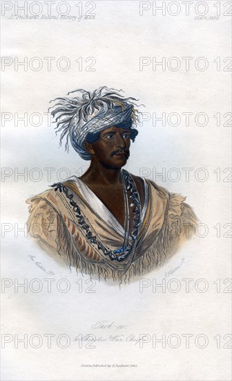 'Tuch-ee, A Cherokee War Chief', 1848.Artist: Harris