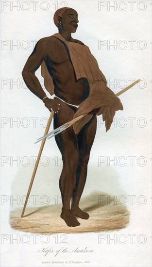 'Kafir of the Amakosa', 1848. Artist: Unknown