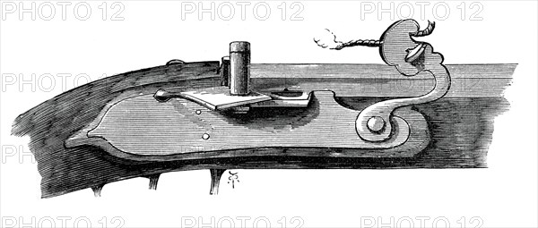 Matchlock, late 17th century, from the Tower of London, (c1880). Artist: Unknown