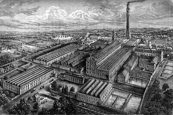 Camperdown linen works, Dundee, c1880. Artist: Unknown