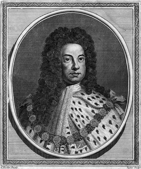 George I of Great Britain, 18th century.Artist: Taylor