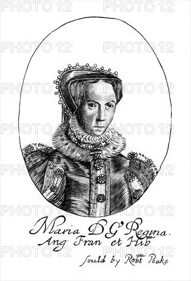 Queen Mary I of England. Artist: Robert Peake