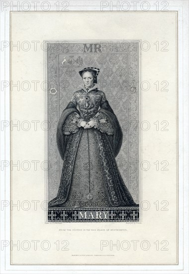 Queen Mary I of England, (19th century).Artist: T Brown
