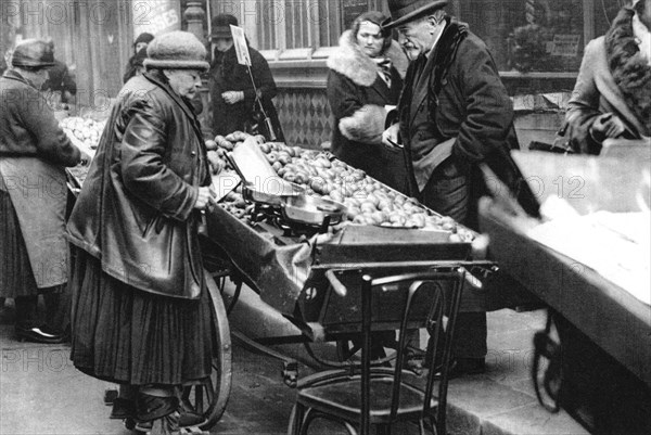 A typical fruit seller, Paris, 1931.Artist: Ernest Flammarion