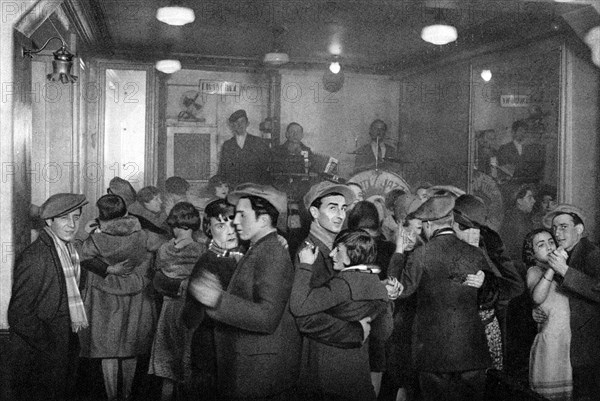 Interior of a bal-musette, Paris, 1931.Artist: Ernest Flammarion