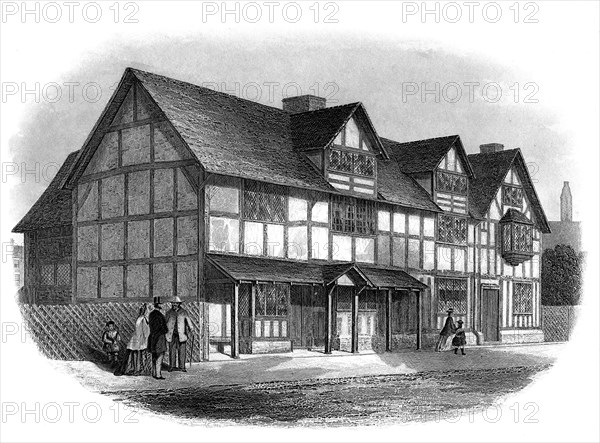 William Shakespeare's house, Stratford-upon-Avon, Warwickshire, late 19th century. Artist: Unknown