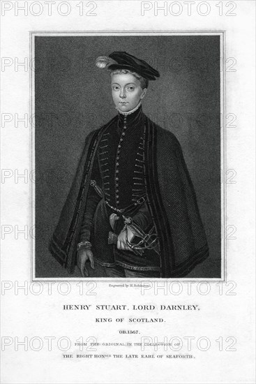 Henry Stuart, Lord Darnley, second husband of Mary, Queen of Scots, (19th century).Artist: H Robinson