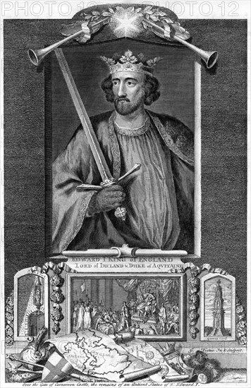 Edward I of England, (18th century). Artist: George Vertue