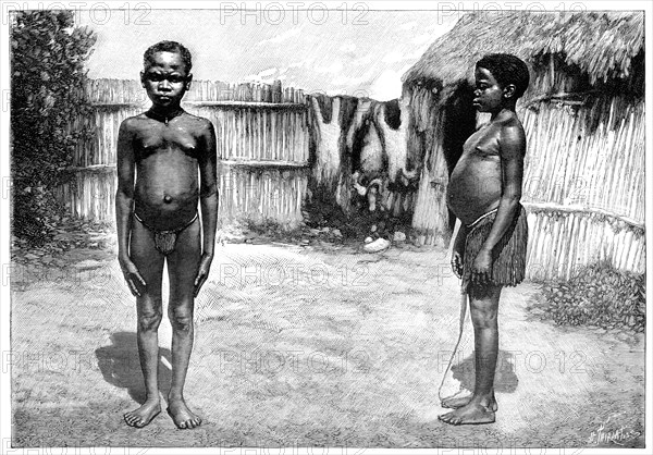 'Akka Man and Woman', c1880. Artist: Unknown