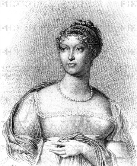 Marie Louise, Duchess of Parma, second wife of Napoleon Bonaparte, 1815.Artist: T Blood